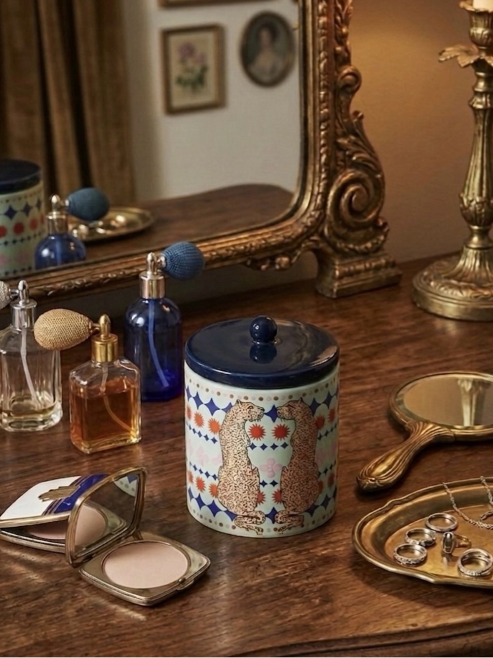 Maeve by Anthropologie Decorative Ceramic Storage Jar Canister